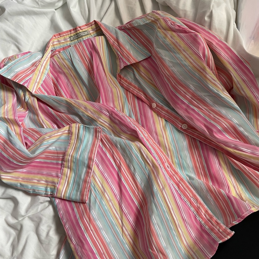 stretch lemon grass long sleeve shirt